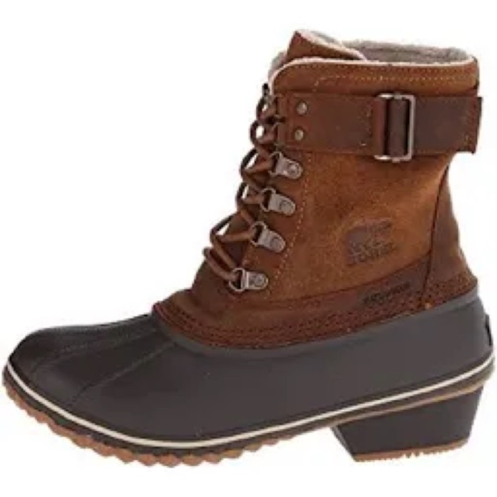 NEW Sorel winter fancy lace II boots size Elk/Grizzly 6.5